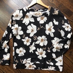 LOFT Floral Lightweight Sweatshirt Top Sz Small